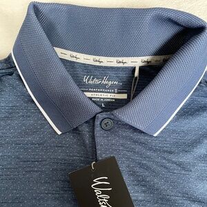 Walter Hagen Men's Blue Performance Polo